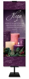 *Banner | 2 x 6 | Fabric | Advent | Hope |