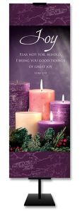 *Banner | 2 x 6 | Fabric | Advent | Joy | I bring you good tidings of great joy