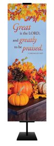 Thanksgiving - Great is the LORD - 1 Chronicles 16:25 - Banner
