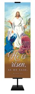 Easter - He Is Risen, Matt 28:6 (KJV) - 2' x 6' Fabric Banner