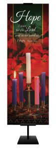 Advent - Hope - Candle - I Will Wait for the Lord - Ps 130:5 (KJV) - Banner