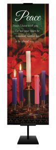 Advent - Peace - Candle - Peace I Will Leave You - John 14:27 (KJV) - Banner