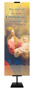 Christmas - They Shall Call His Name... - Matthew 1:23 (KJV) - Banner