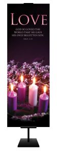 Advent - God so loved - John 3:16 (KJV) - Banner - 2' x 6' Fabric
