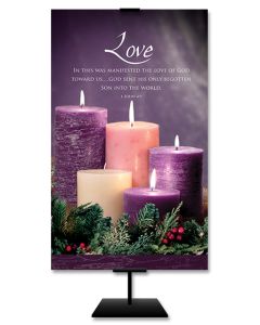 *Banner | 3 x 5 | Fabric | Advent | Love |