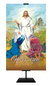 Easter - He Is Risen, Matt 28:6 (KJV) - 3' x 5' Fabric Banner