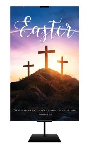 Easter - Easter Sunrise, Romans 6:9 (KJV) - 3' x 5' Fabric Banner