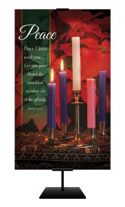 Advent - Peace - Candle - Peace I Will Leave You - John 14:27 (KJV) - Banner