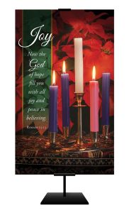 Advent - Joy - Candle - Peace I Will Leave You - Rom 15:13 (KJV) - Banner
