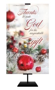 Christmas â€“ Thanks Be Unto God â€“ 2 Cor 9:15 â€“ Banner