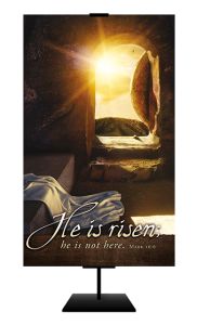 Easter - He is risen - Mark 16:6 (KJV) - Banner
