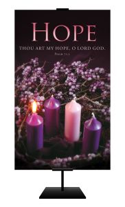 Advent - Hope - Ps. 71:5 (KJV) - Banner - 3' x 5' Vinyl