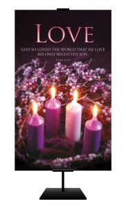 Advent - God so loved - John 3:16 (KJV) - Banner - 3' x 5' Fabric