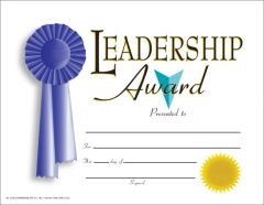 Certificate 25/Pk - Leadership Award Certificate