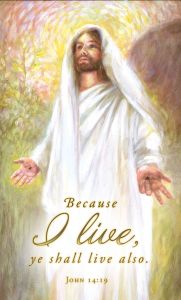 Announcement Folder | Easter | Risen Christ | Because I Live