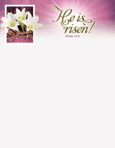 Easter - He is Risen - Letterhead
