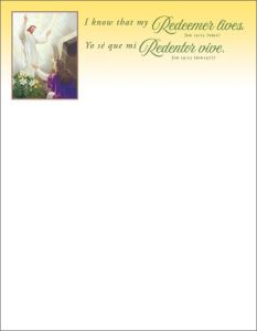 Easter - My Redeemer Lives - Bilingual Letterhead