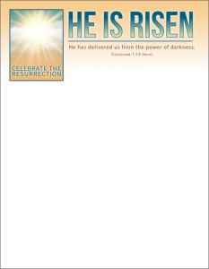 Easter - He has delivered us - Letterhead
