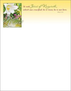 Easter - Jesus Lives! - Letterhead