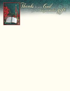 Christmas - Unspeakable Gift - Letterhead