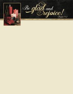 Christmas - Be glad and rejoice - Letterhead