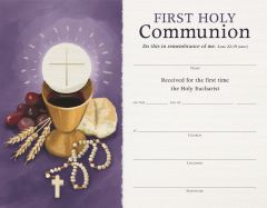 First Holy Communion - Do this in remembrance of me - Certificate