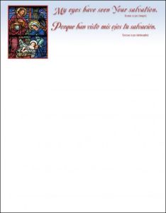 Christmas - Behold the Christ Child - Spanish/Bilingual Letterhead