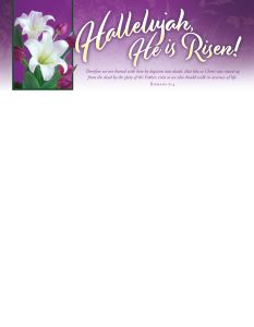 Easter - Hallelujah, He is Risen! - Letterhead