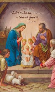 Christmas - Christmas The Savior is Born, Isaiah 9:6 - Pkg 100 - Announcement Folder