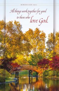 Inspirational - All Things Work Together for Good, Romans 8:28 (NKJV) - Pkg 100 - Standard Bulletin