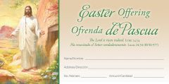 Easter - The Lord Is Risen Indeed, Luke 24:34 (KJV) - Pkg 100 - Bilingual Offering Envelope