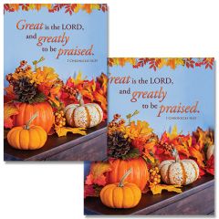 Thanksgiving - Great is the LORD - 1 Chronicles 16:25 - PKG 100 - Bulletin - Multiple Sizes