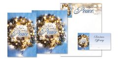 Christmas - Wreath - And on earth peace - Luke 2:14 - Matching Set