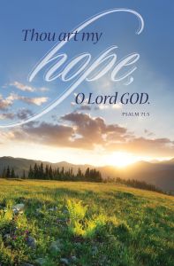 Inspirational - Sky - Sunrise - Hillside - Thou art my hope - Pkg 100 - Psalm 71:5