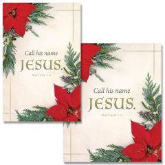 Christmas - call his name JESUS - Matthew 1:21 - Pkg 100 - Bulletin - Multiple Sizes