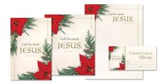 Christmas - call his name JESUS - Matthew 1:21 - Matching Set