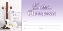Easter-Because I Live, John 14:19 (KJV)-Pkg 100-Offering Envelope