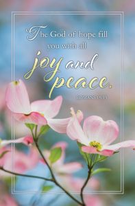 Inspirational-The God of hope, Rom 15:13 (KJV)-Pkg 100-Standard Bulletin