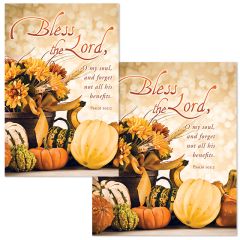 Thanksgiving - Bless the Lord - PS 103:2 (KJV) - Pkg 100 - Bulletin - Multiple Sizes