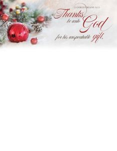 Christmas – Thanks Be Unto God – 2 Cor 9:15 – Pkg 100 – Letterhead