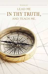 Inspirational - Lead Me - Ps 25:5 (KJV) - Pkg 100 - Standard bulletin