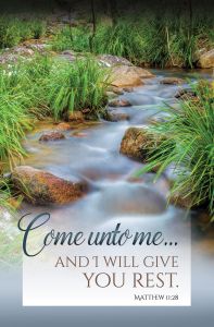 Funeral - Come Unto Me - Matt 11:28 (KJV) - Pkg 100 -Standard Bulletin