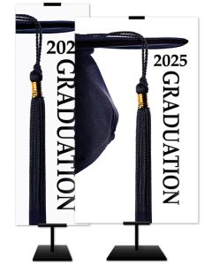 Graduation - 2025 Graduation - Black Banner - Fabric