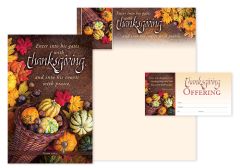 Thanksgiving - Enter his gates - Ps. 100:4 (KJV) - Matching Set