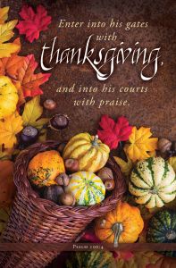 Thanksgiving - Enter his gates - Ps. 100:4 (KJV) - Pkg 100 - Standard Bulletin