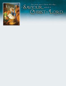 Christmas - Christ the Lord - Luke 2:11 (KJV) - Pkg 100 - Letterhead