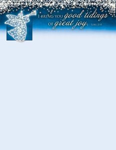Christmas - Good Tidings - Luke 2:10 (KJV) - Pkg 100 - Letterhead