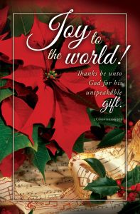Christmas - Joy to the world - 2 Cor. 9:15 (KJV) - Pkg 100 - Standard Bulletin