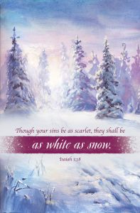 Inspirational - Whiter than snow - Isaiah 1:18 (KJV) - Pkg 100 - Standard Bulletin