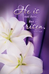 Easter – He is not here, Luke 24:6 (KJV) – Pkg 100 – Bulletin – Standard